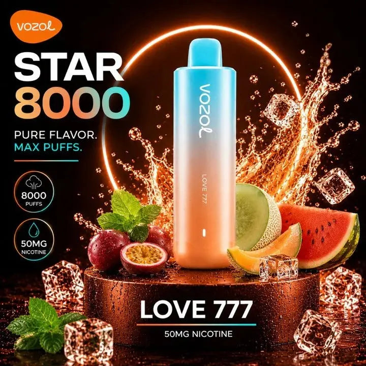 Vozol Star 8000 Puffs Disposable Vape - Love 777 - Disposable Vape - Vapes Uae