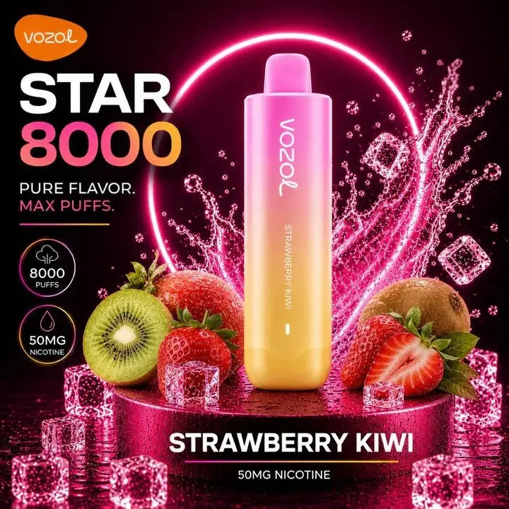 Vozol Star 8000 Puffs Disposable Vape - Strawberry Kiwi - Disposable Vape - Vapes Uae