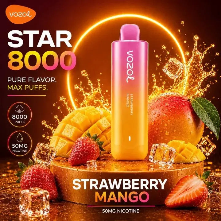 Vozol Star 8000 Puffs Disposable Vape - Strawberry Mango - Disposable Vape - Vapes Uae