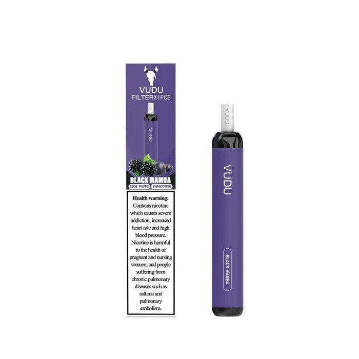 Vudu filter 2500 puffs - black mamba / 50mg(5% ) - disposable vape