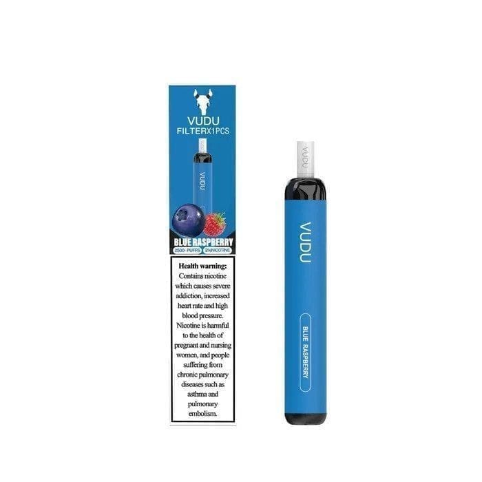 Vudu filter 2500 puffs - blue raspberry / 50mg(5% ) - disposable vape