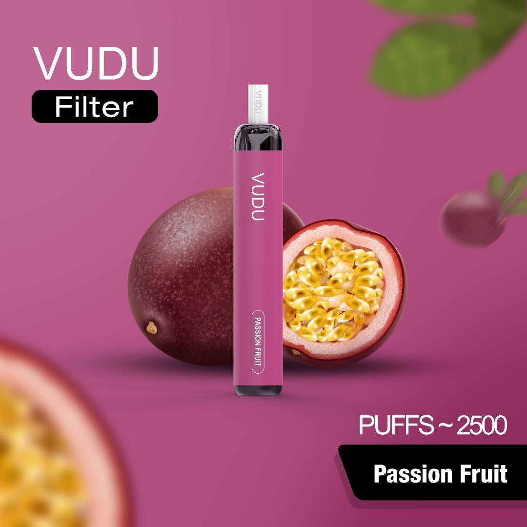 Vudu filter 2500 puffs - passion fruit / 50mg(5% ) - disposable vape