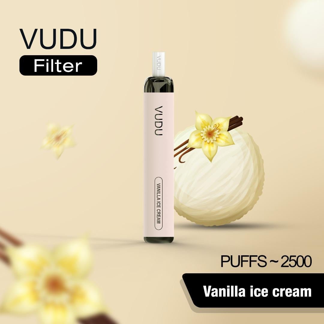 Vudu filter 2500 puffs - vanilla ice cream / 50mg(5% ) - disposable vape