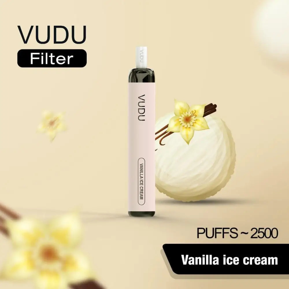 Vudu Filter 2500 Puffs - Vanilla Ice Cream / 50mg(5% ) - Disposable Vape - Vapes Uae