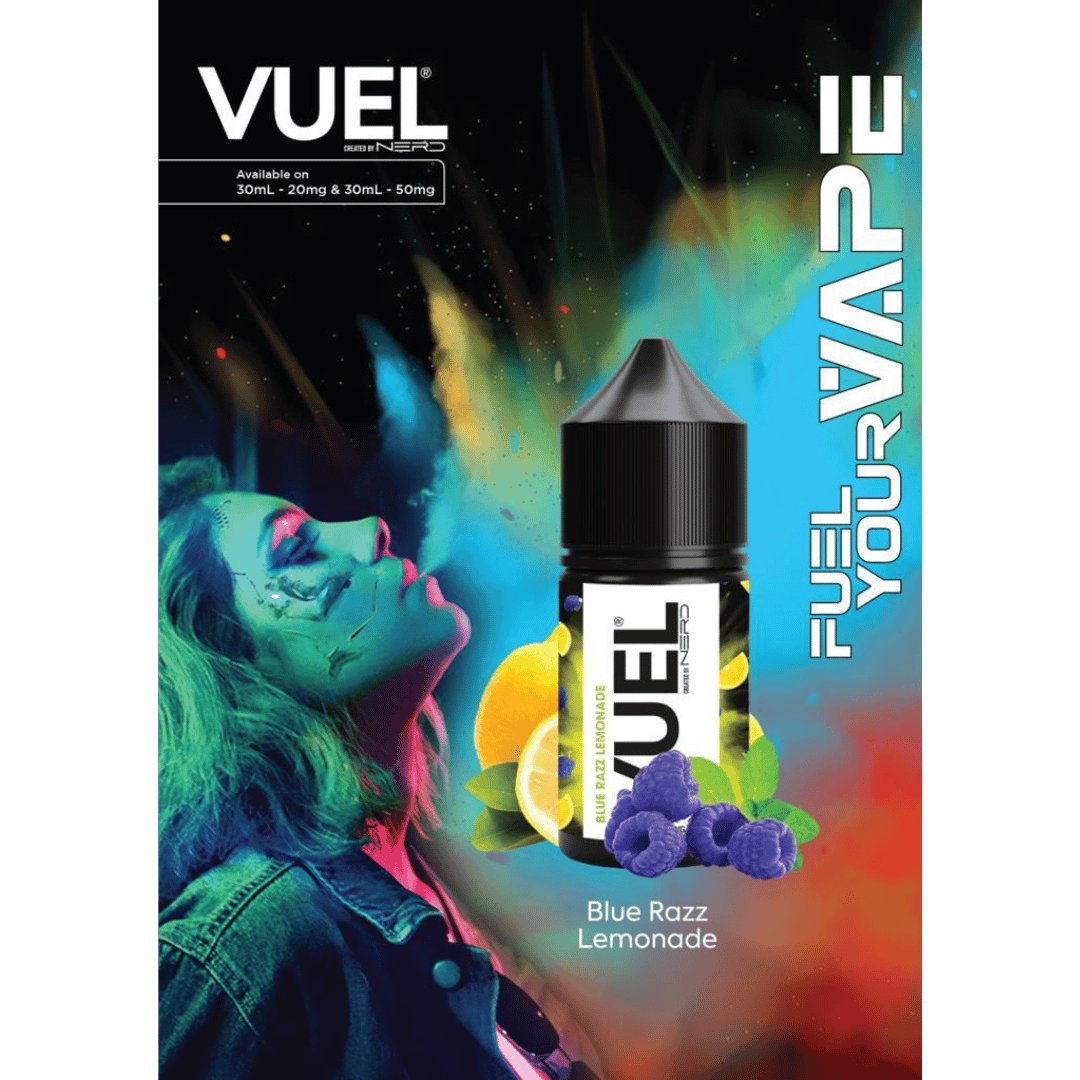 Vuel nerd salts 30ml - blue razz lemonade - e-liquid