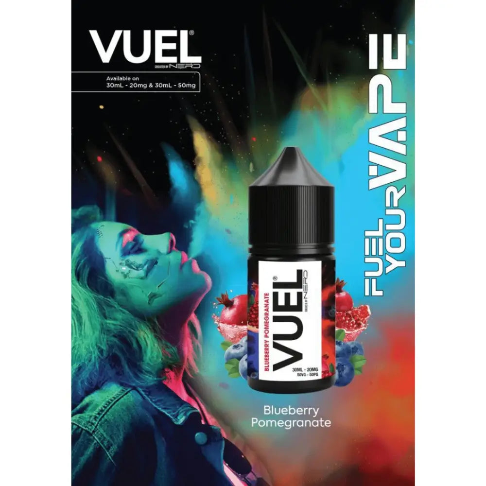 Vuel Nerd Salts 30ml - Blueberry Pomegranate - E-liquid - Vapes Uae