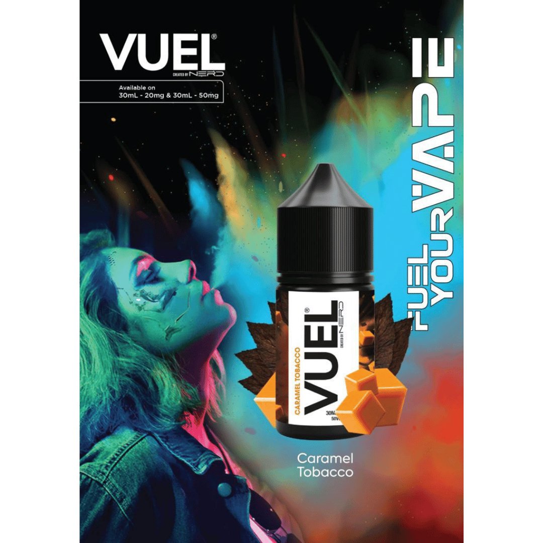 Vuel nerd salts 30ml - caramel tobacco - e-liquid