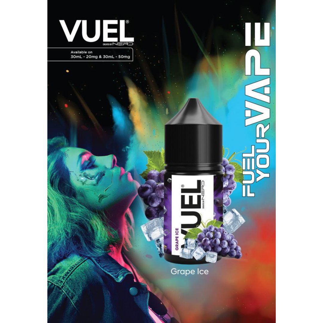 Vuel nerd salts 30ml - grape ice - e-liquid