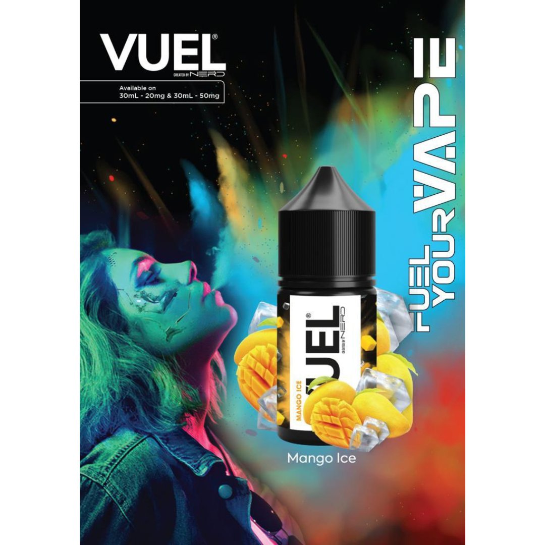 Vuel nerd salts 30ml - mango ice - e-liquid