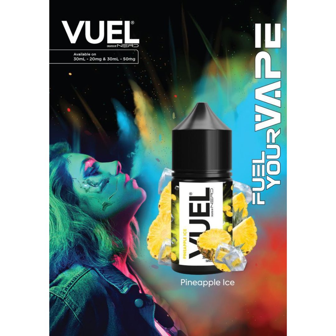 Vuel nerd salts 30ml - pineapple ice - e-liquid