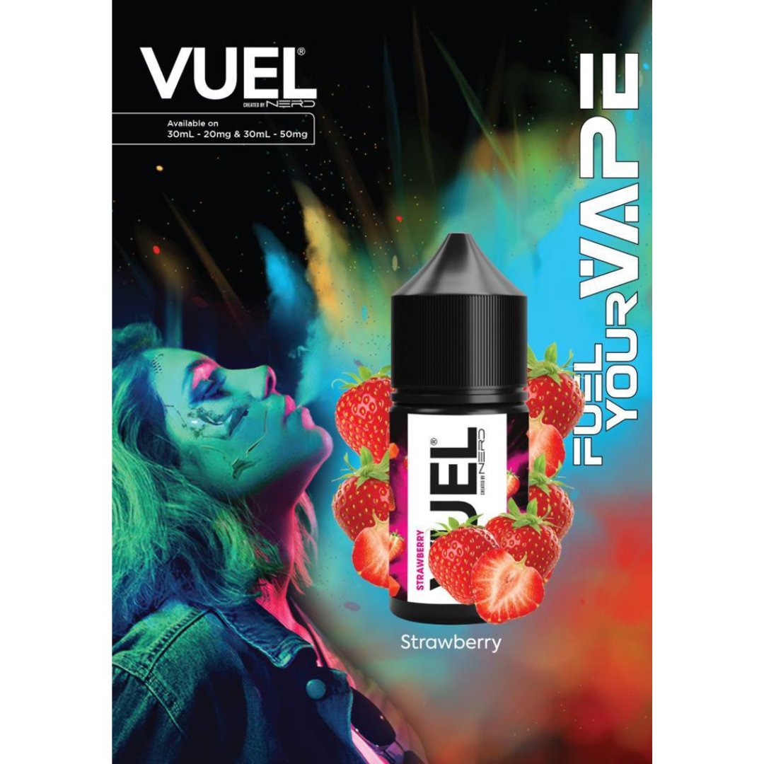 Vuel nerd salts 30ml - strawberry - e-liquid