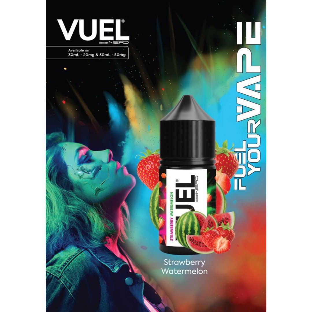 Vuel nerd salts 30ml - strawberry watermelon - e-liquid