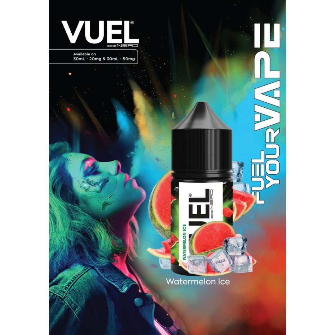 Vuel nerd salts 30ml - watermelon ice - e-liquid