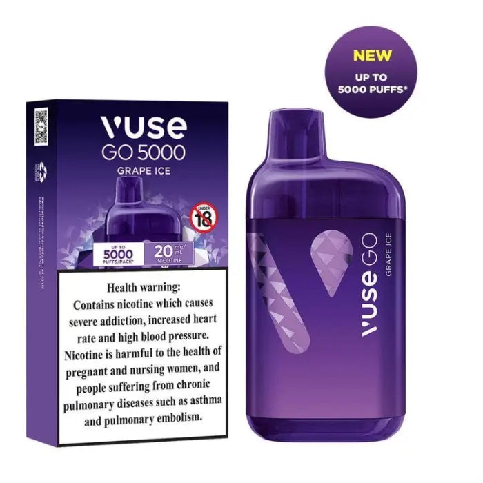 Vuse 5000 Puffs Disposable Vape - Grape Ice - Disposable Vape - Vapes Uae