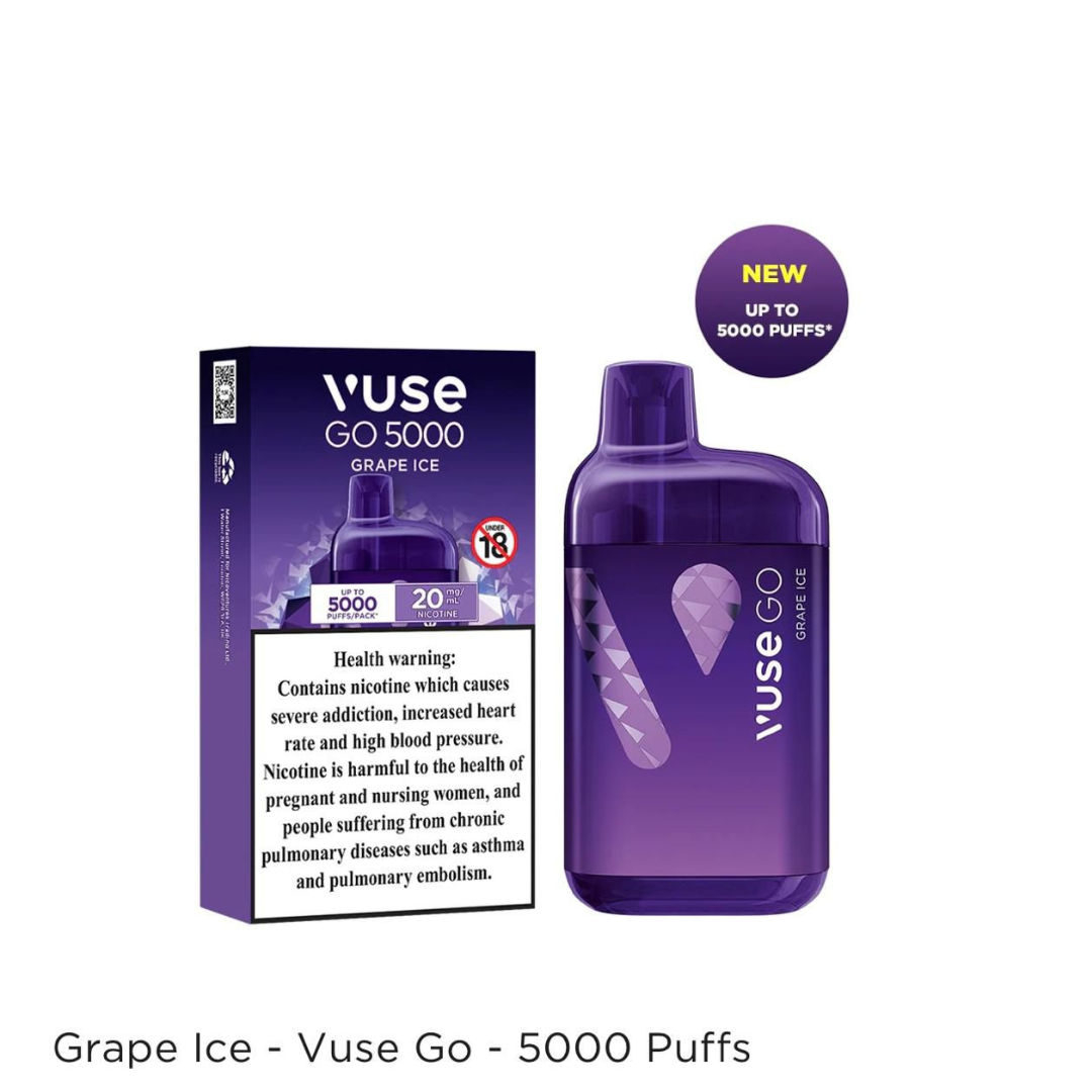 Vuse 5000 Puffs Disposable Vape - Grape Ice - Disposable Vape - Vapes Uae