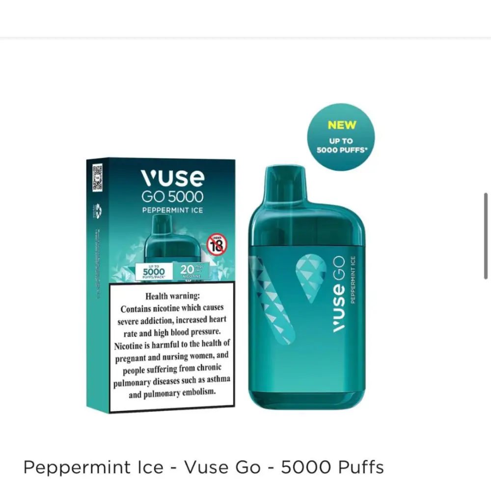 Vuse 5000 Puffs Disposable Vape - Peppermint Ice - Disposable Vape - Vapes Uae