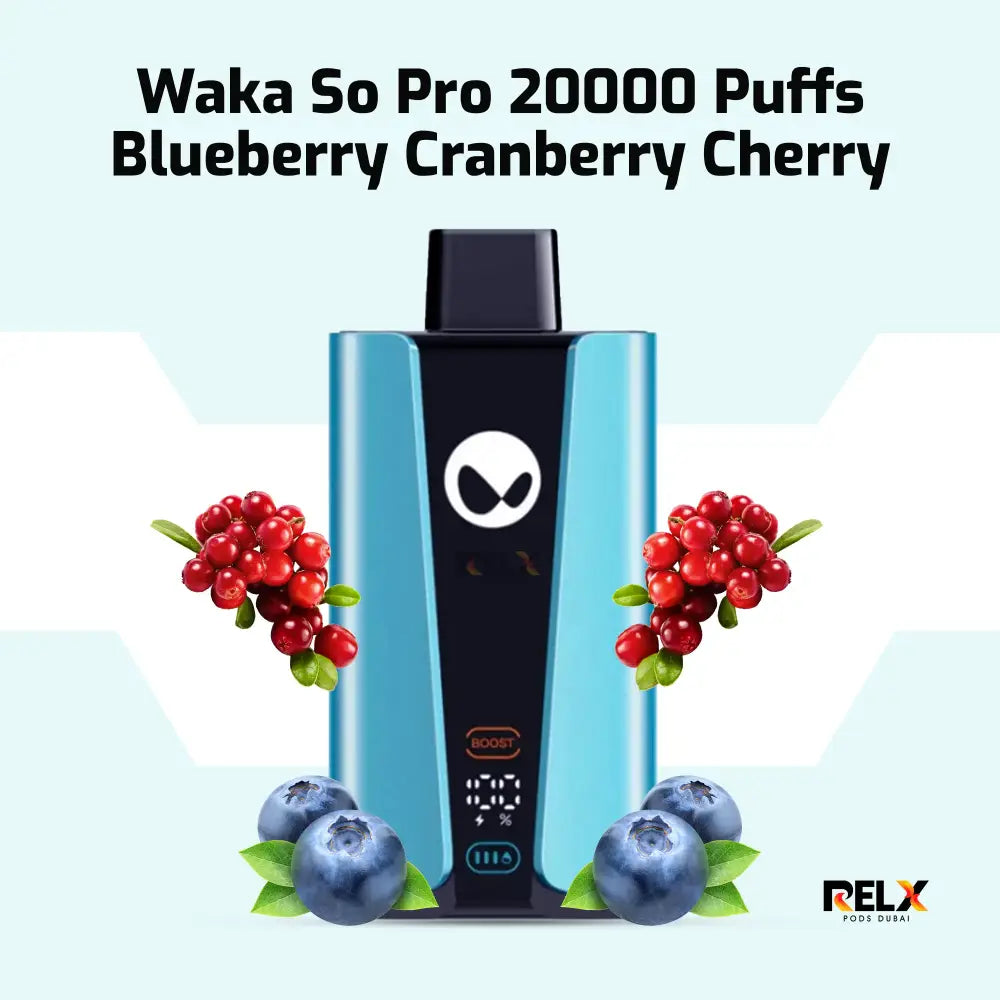 Waka Sopro 20000 Puffs Disposable Vape - Blueberry Cranberry Cherry - Disposable Vape - Vapes Uae