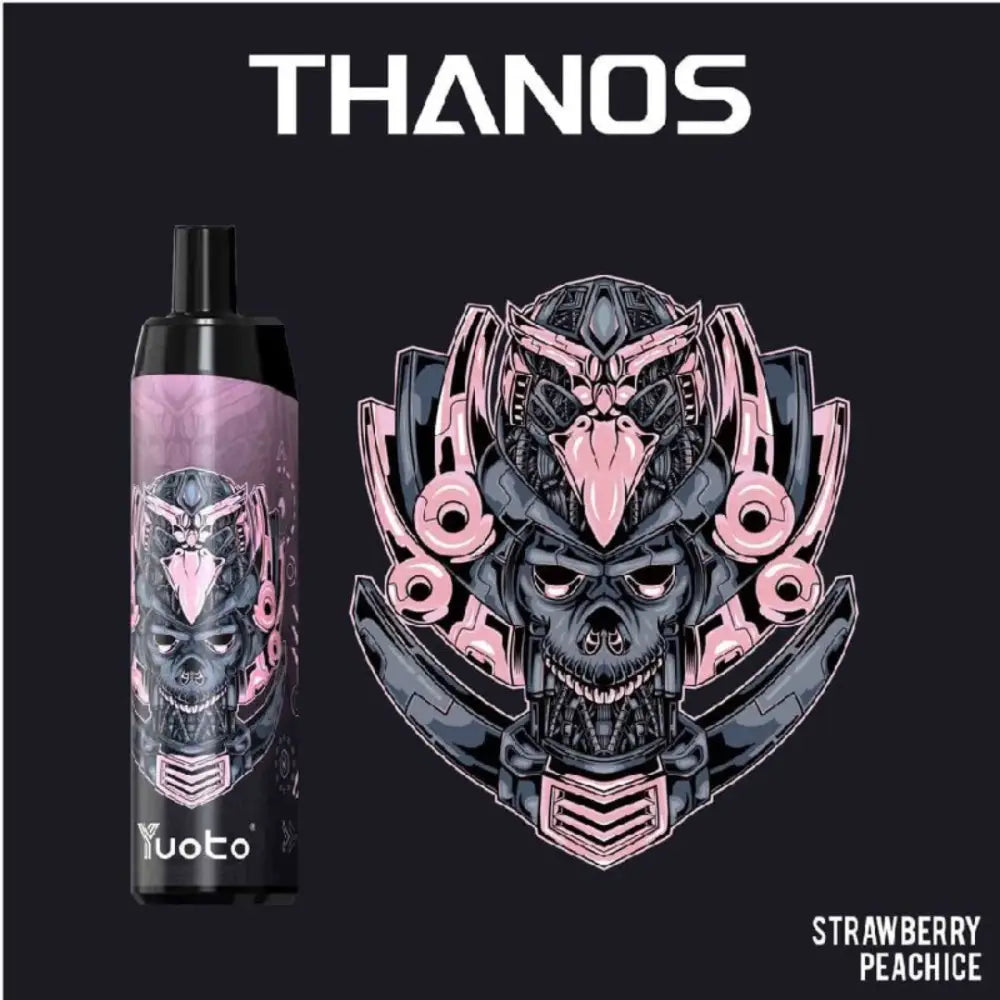 Yuoto Thanos 5000 Puffs - Strawberry Peach Ice / 50mg(5% ) - Disposable Vape - Vapes Uae