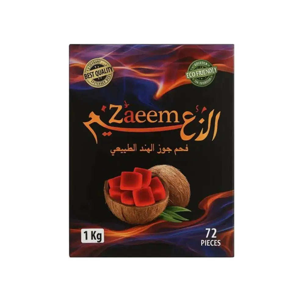 Zaeem Coconut Shell Charcoal - 1kg- 72pcs - Smoking Accessories - Vapes Uae