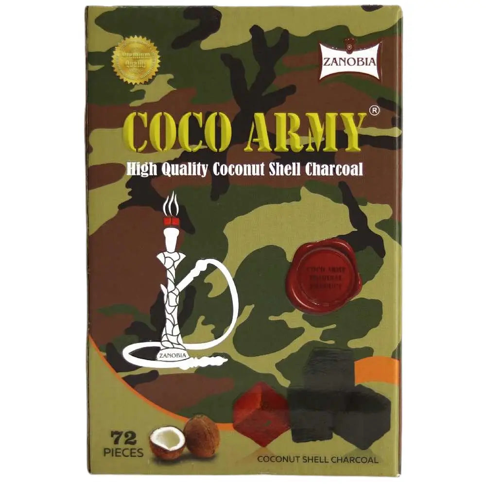 Zanobia Coco Army Coconut Shell Charcoals - 1 Carton - 720 Pcs - Charcoals - Vapes Uae